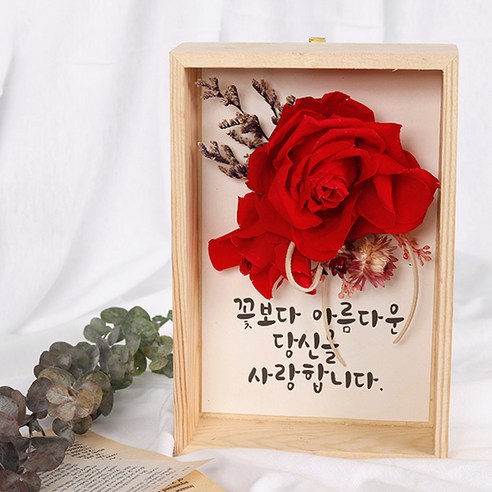 프리저브드 우드 액자 대, 레드