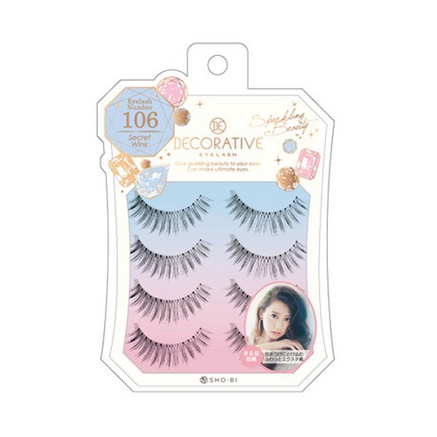 데코레티브 인조 속눈썹, 106시크릿윙크, 1개