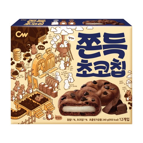 청우식품 쫀득초코칩, 240g, 1개