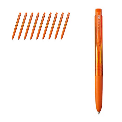시그노 알티원 노크 젤잉크펜 UMN155 0.38mm, 오렌지(4), 10개