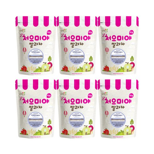 쌀과자마을 처으미야 떡뻥 과자, 블루베리, 30g, 6개