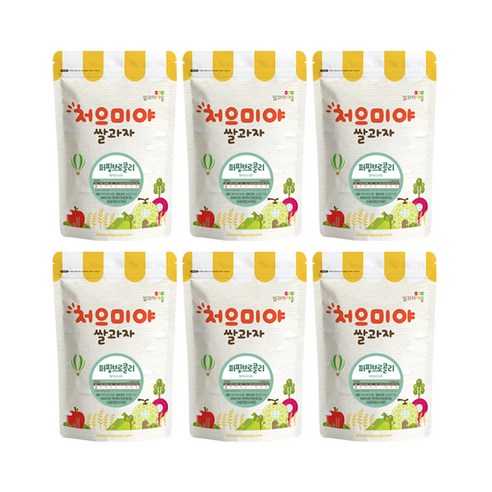 쌀과자마을 처으미야 퍼핑 과자, 브로콜리, 6개, 50g