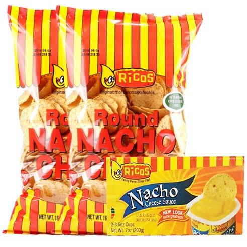 리코스 나쵸칩 454g x 2p + 나쵸 치즈소스 100g x 2p, 1세트