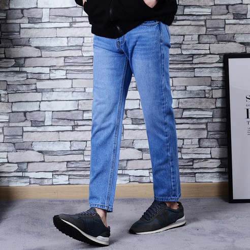 타운클로 남성용 레귤러 테이퍼드 청바지