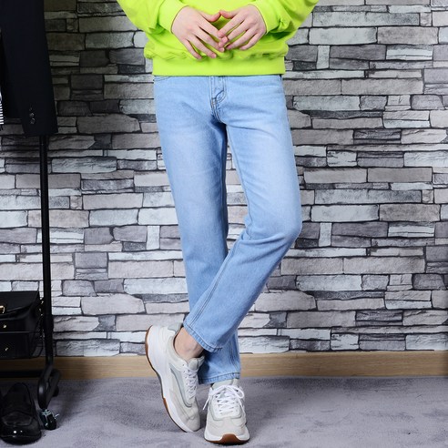 타운클로 남성용 레귤러 테이퍼드 청바지