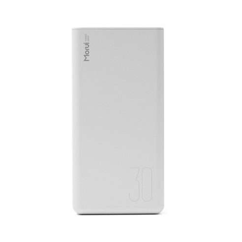 모루이 보조배터리 30000mah + USB 충전케이블 USB단자, PL30, 화이트