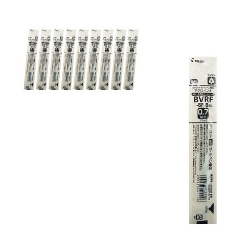 닥터그립 멀티용 리필심 BVRF-8F 0.7mm, 블랙, 10개