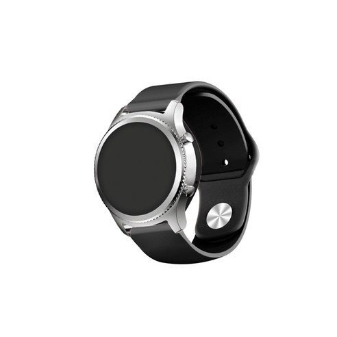 구스페리 갤럭시 액티브 1/2/워치3 20mm 실리콘 밴드 (40/41/42mm 호환 가능), 블랙, 1개