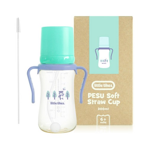 리틀타익스 PESU 소프트 빨대컵 300ml, 민트, 1개