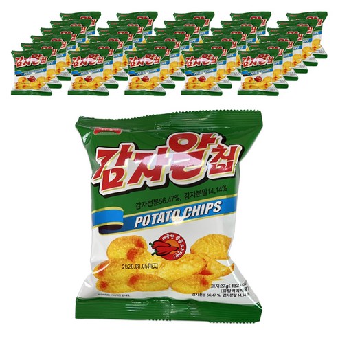 제주농연 감자알칩 매콤한 볶음 고추장맛, 27g, 40개
