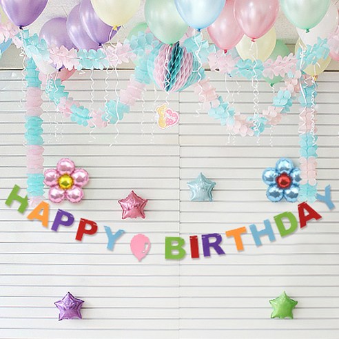 홈파티 생일 풍선세트, 10, 1세트