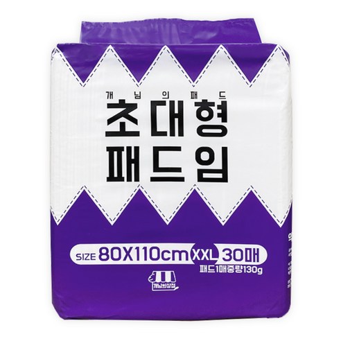 개님의패드 강아지 배변패드 초대형 80x110cm 1팩 총 30매, 30개, 1개