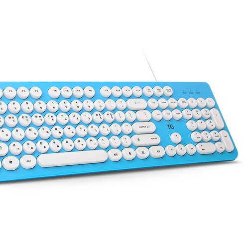 TG삼보 아이솔레이션 라운드형 유선 키보드, TG-K8600U, 블루, 일반형