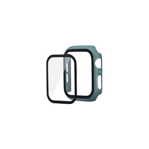 비쉐르 매트 라인 애플 워치 시리즈 5 44mm 하드 커버 케이스, 딥그린, 1개