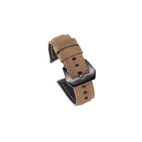 비쉐르 갤럭시 프론티어/기어S3/워치3 22mm 펜타곤 버클 레더 밴드 스트랩 (45/46mm 호환 가능), 버클(블랙), 스트랩(베이지), 1세트