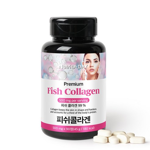 뉴트리디데이 프리미엄 저분자 피쉬 콜라겐 타블렛, 90정, 1개