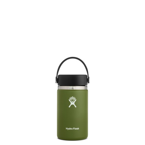 하이드로플라스크 와이드 마우스 보온 보냉 텀블러, 올리브, 354ml