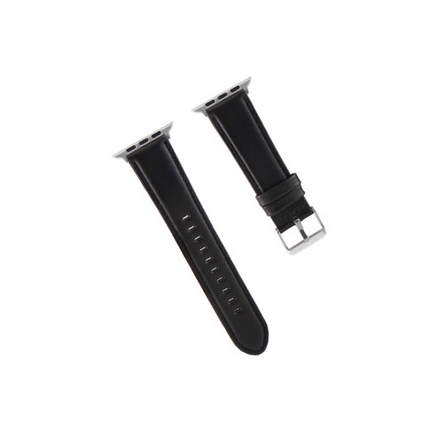 비쉐르 애플워치 3/4/5 실버 프론티어 레더 밴드 (42/44mm 호환 가능), 블랙, 1개