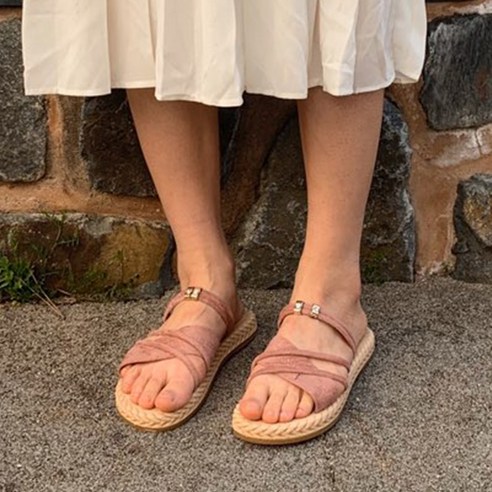 여름 스트랩 웨지 뮬 슬리퍼 sn091