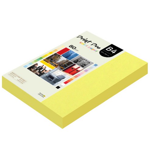 종이문화 프린트 프로 칼라복사지 No.07 후레쉬옐로우 80g, B4, 340개