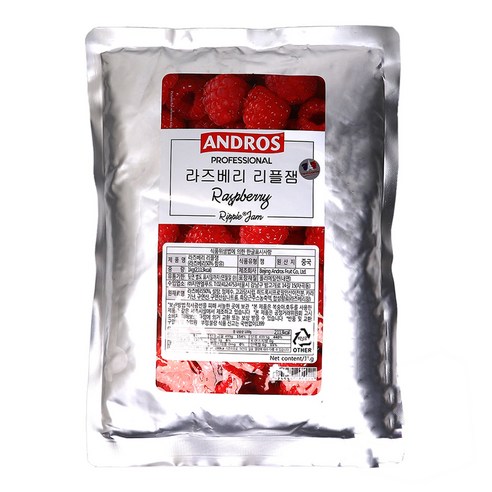 앤드로스 라즈베리 리플잼, 1kg, 1개