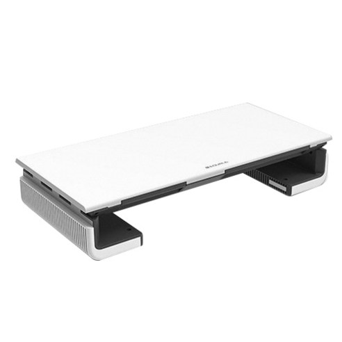 브라보텍 EQUALE 모니터 받침대 AP-2002 M-DESK, 화이트, 1개