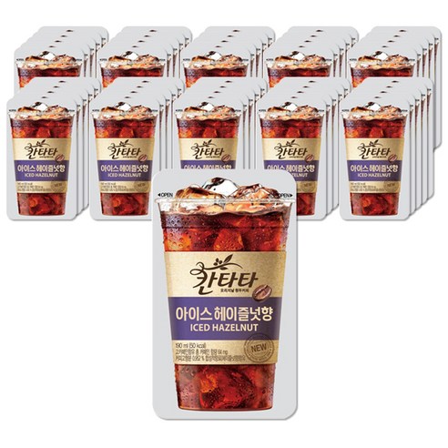 칸타타 아이스 파우치 헤이즐넛향, 190ml, 50개