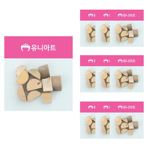 유니아트 천연나무조각, 45번, 10개