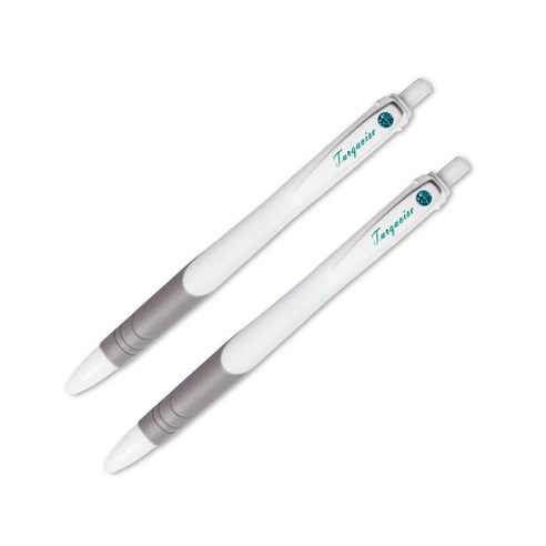 제브라 럭키 스톤 탄생석 볼펜 0.7mm, 12월 터키석, 2개