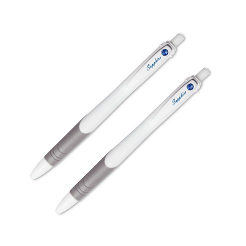 제브라 럭키 스톤 탄생석 볼펜 0.7mm, 9월 사파이어, 2개