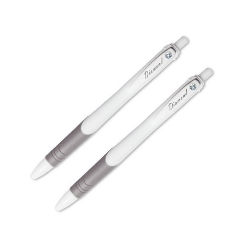 제브라 럭키 스톤 탄생석 볼펜 0.7mm, 4월 다이아몬드, 2개