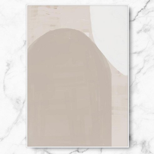 RYMD white beige composition 1 수지 액자, 화이트