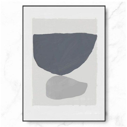 RYMD grey composition 메탈 액자, 블랙