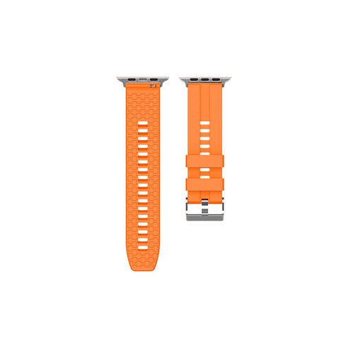 비쉐르 애플워치 3/4/5 레고핏 실리콘 밴드 (42/44mm 호환 가능), 오렌지, 1세트