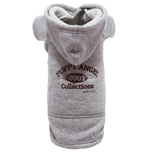 퍼피엔젤 오리지널 빈티지 강아지 후드티셔츠 PA-TS274, 94 그레이, 1개