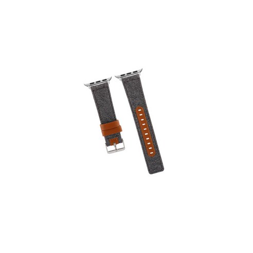 비쉐르 애플워치 3/4/5 모직패턴 레더 밴드 (38/40mm 호환 가능), 그레이, 1개