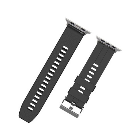 비쉐르 애플워치 3/4/5 레고핏 실리콘 스트랩 (42/44mm 호환 가능), 블랙, 1개