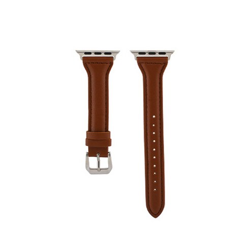 비쉐르 애플워치 3/4/5 보나 클래식 레더 밴드 (38/40mm 호환 가능), 브라운, 1세트