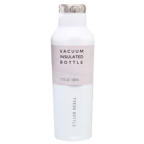 TYESO 진공단열 보온보냉 보틀 텀블러, 화이트, 500ml