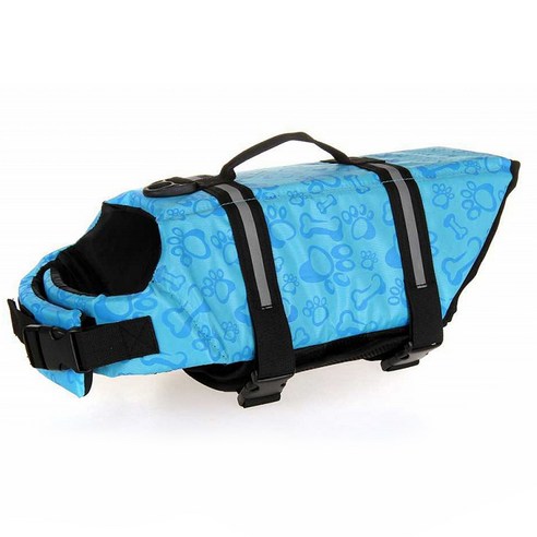 알럽펫 강아지 수영 안전 구명조끼, 블루