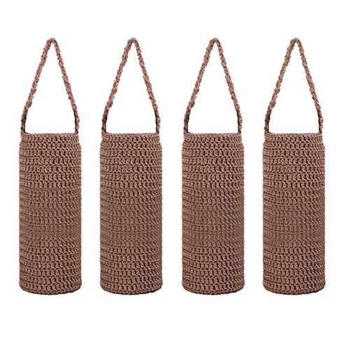블럭마트 니트 보틀주머니 Large, 브라운, 4개