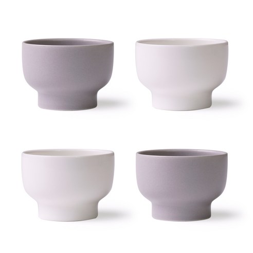 보울보울 국산 볼볼 홈파티 소주잔 60ml, 밀크화이트, 애쉬그레이, 1세트