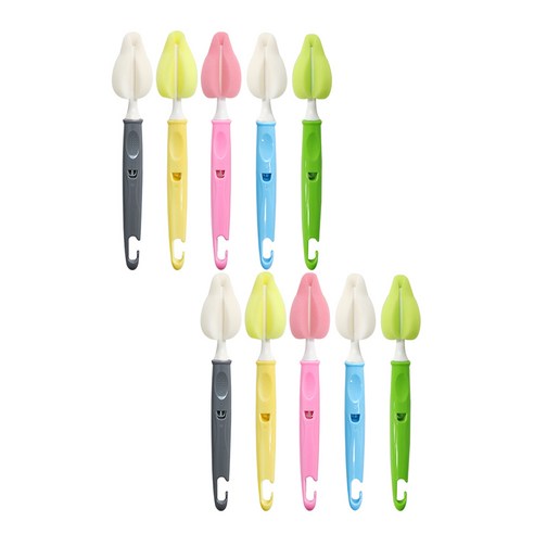 리에또 필터폼 고리형 젖꼭지 세척솔, 10개, 혼합색상