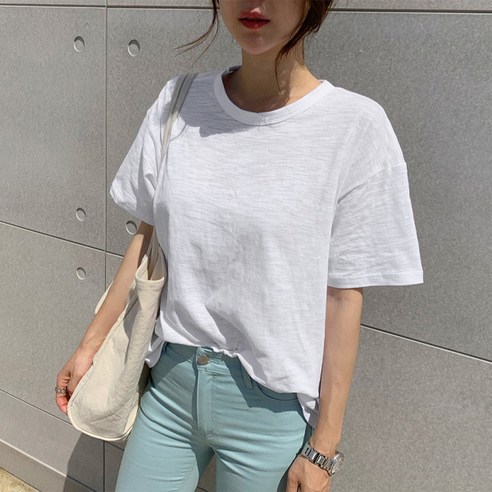 난닝구 여성용 빌리븐 뒷꼬임 반팔 티셔츠
