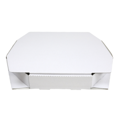 무지 팔각 피자박스 275 x 275 mm, 화이트, 50개
