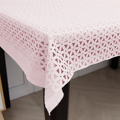 해피툴 펀칭플라워 테이블커버, 핑크, 가로 153cm x 세로 90cm