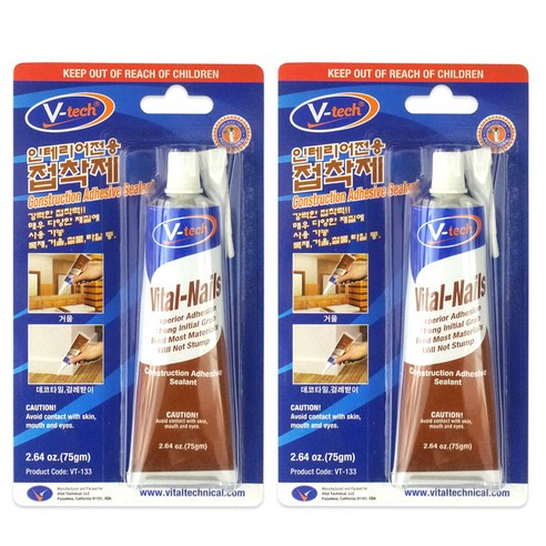 브이텍 VT-133 인테리어 전용 접착제 75g, 2개