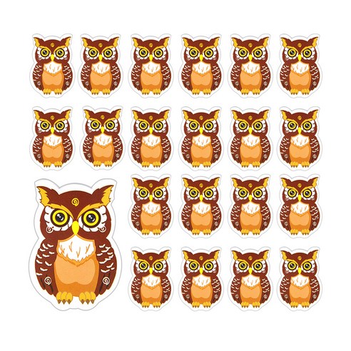 블루마토 화이트보드 부엉이 지우개 21p, 혼합색상