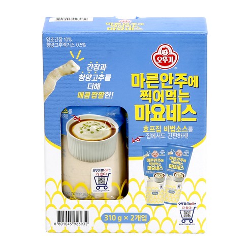 오뚜기 마른안주에 찍어먹는 마요네스, 310g, 2개