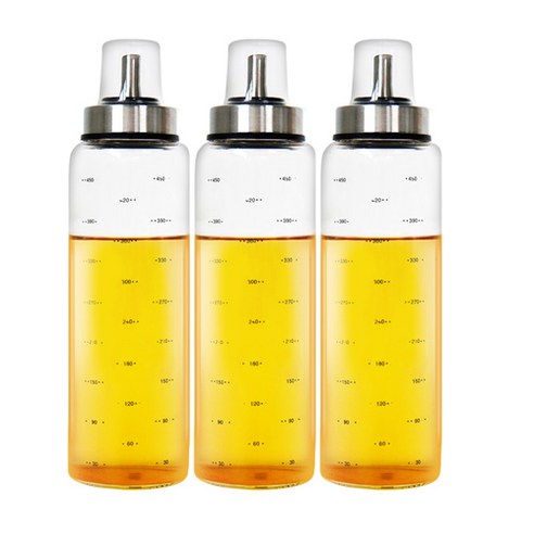 티도요 투명캡 오일병, 500ml, 3개